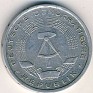 Deutsche Mark DDR - 1 Mark - Germany - 1956 - Aluminum - KM# 13 - 25 mm - Obv: State emblem. Rev: Large, thick denomination flanked by leaves, date below. - 0